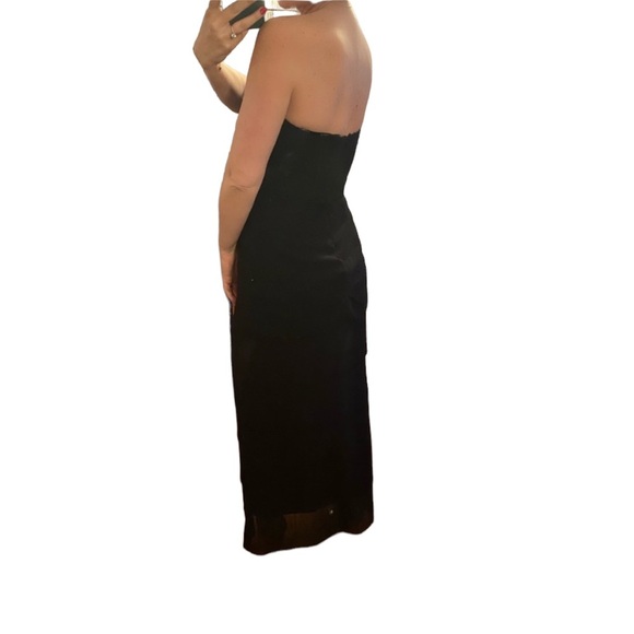 Jovani Strapless Black Layered Gown - Picture 4 of 5